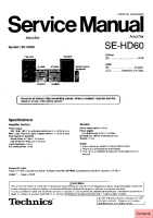 Technics - SEHD-60 - Service manual 